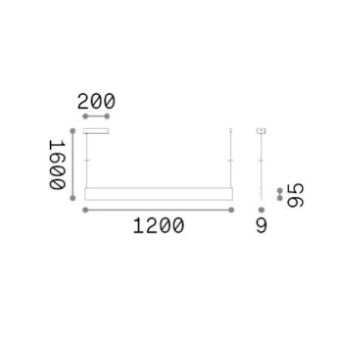 Ideal Lux - Steel Slim Accent 1200 mm Bianco Lampada a Sospensione